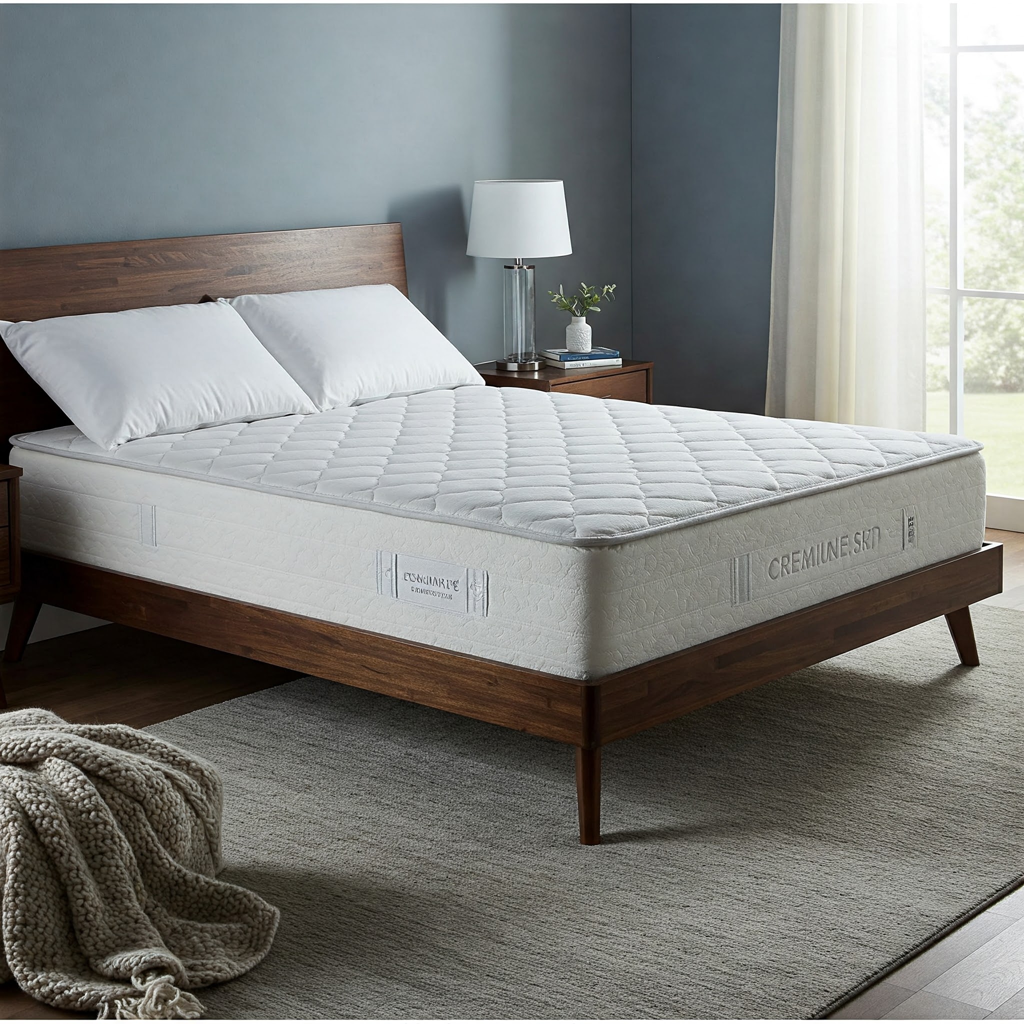 Comfortable memory foam mattress with pressure-relieving support for restful sleep.