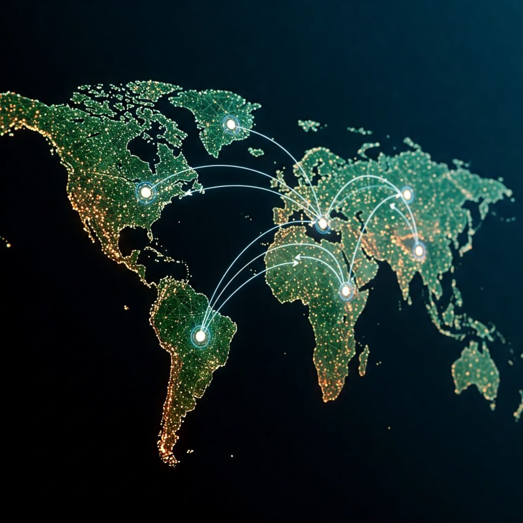 Global B2B Wholesale Marketplace growth and digital trade illustration