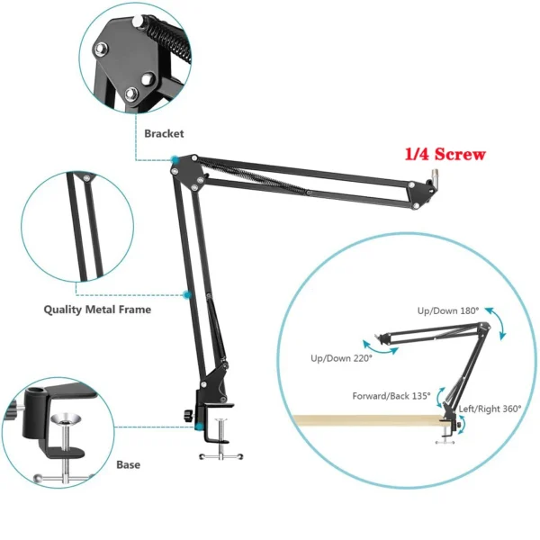 Foldable LED Ring Light with Phone Stand - Image 3