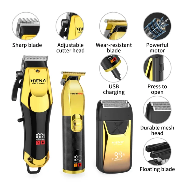 HIENA Rechargeable Hair Trimmer for Men - Image 4