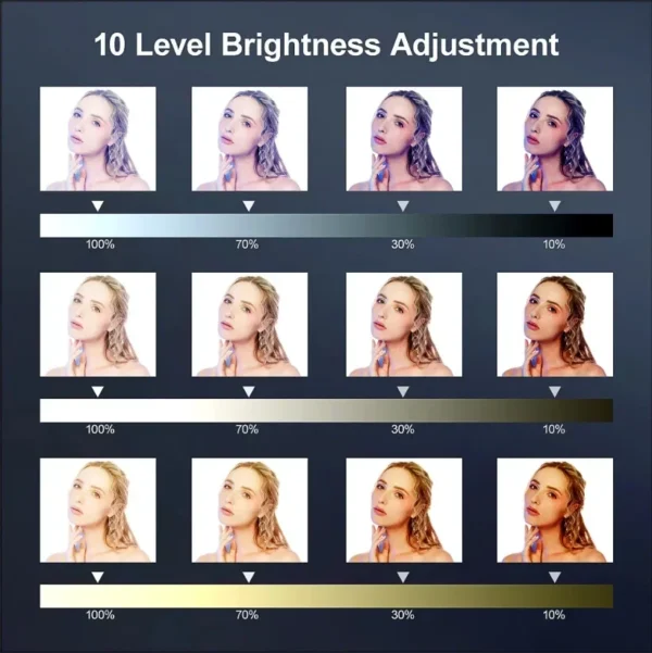 10” Dimmable LED Ring Light with Tripod – Selfie, Makeup, Studio Lighting - Image 6